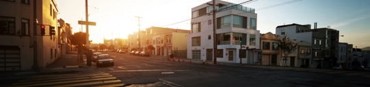 25th Ave in San Francisco during sun rise