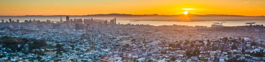 Sunset over San Francisco
