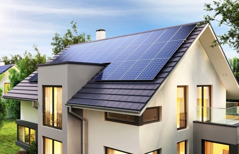 solar panels on house