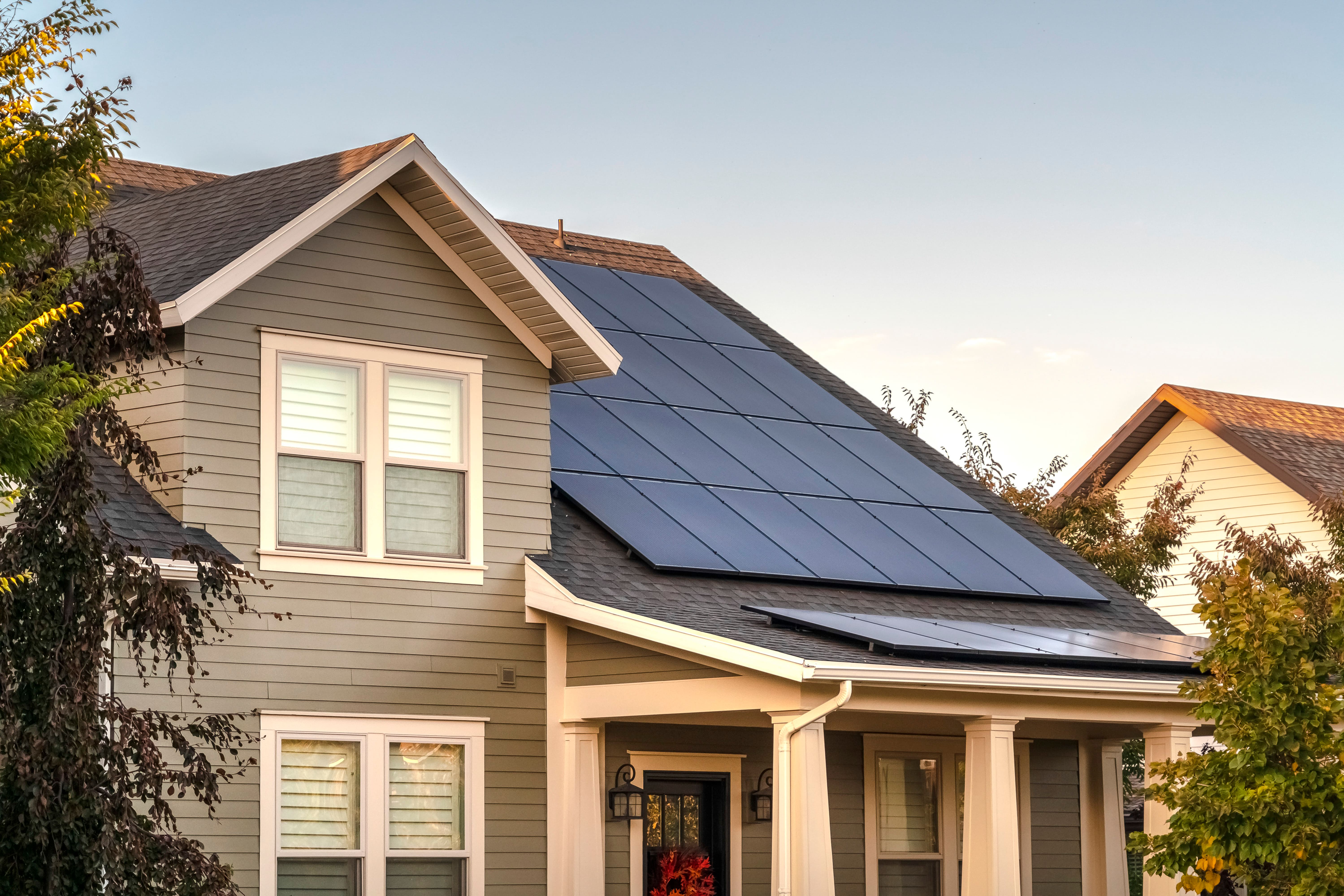 solar panel on a home